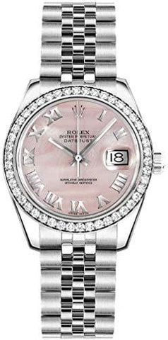 Women's Rolex Lady-Datejust 26 Mother of Pearl Pink Dial Jubilee Bracelet Watch - Ref. 179384