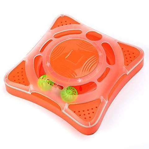 Eurus Home Interactive Cat Toys,Electronic Cat Toy with 2 Balls-Daytime or Nighttime Play, stimulates Cat's Senses & Instincts