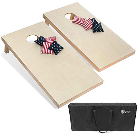 Tailgating Pros 4'x2' Cornhole Boards & Stars & Stripes Corn Hole Bags W/Carrying Case