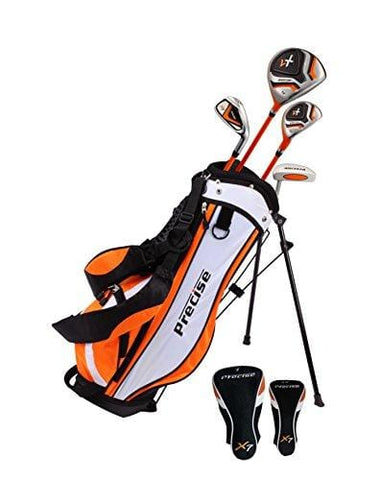 Precise X7 Junior Complete Golf Club Set for Children Kids - 3 Age Groups Sizes Available - Boys & Girls - Right Hand & Left Hand! (Orange Ages 3-5, Left Hand)