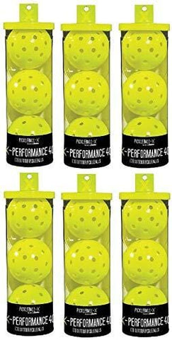 Franklin 52821 X-Performance 3 Pack Optic Yellow Pickleballs - Quantity 6
