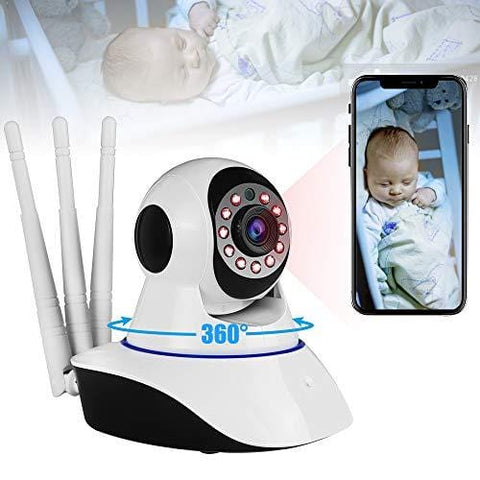 Video Baby Monitor with Camera and Audio,1080P Wifi Indoor Home Security Surveillance IP Cameras for Home Pet Dog Camera with Night Vision&2 Way Audio--(Youtube Set up Video)