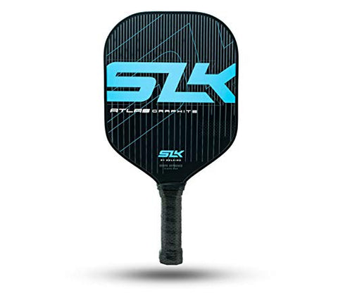 SLK Atlas Pickleball Paddle | Graphite Pickleball Paddle feature a G5 Control Graphite Face & Polymer Rev-Core+ | Designed in the USA | The perfect starter for any upcoming Pickleball player | Blue |