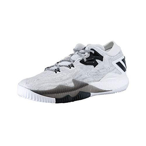adidas Men's Crazylight Boost Low Basketball Shoes, White \ Black,9 M US