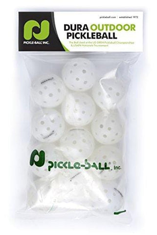 Dura Fast 40 Pickleballs | Outdoor Pickleball Balls | White | Dozen/Pack of 12 | USAPA Approved and Sanctioned for Tournament Play, Professional Perfomance