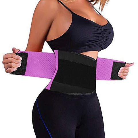 ZOUYUE Back Brace, Back Braces for Lower Back Pain Waist Trainer for Weight Loss Waist Trimmer Waist Trainer(Purple,Medium)