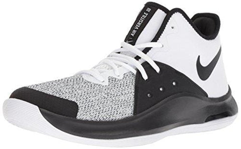 Nike Men's Air Versitile III Basketball Shoe, White/Black - Dark Grey, 6 Regular US