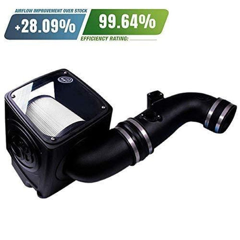 S&B Filters 75-5075-1D Cold Air Intake For 2011-2016 Chevy/GMC Duramax 6.6L (Dry Extendable Filter)