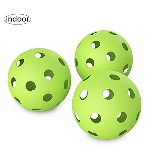 ZOEA Pickleball Balls Outdoor neon with 26 Drilled Holes (Durable/consistent Flight and Bounce) 3 Pack Set&6 Pack Set