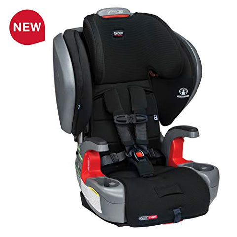 Britax Grow with You ClickTight Plus Harness-2-Booster Car Seat - 3 Layer Impact Protection - 25 to 120 Pounds, Jet Safewash Fabric [Newer Version of Pinnacle]