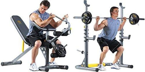 Gold's Gym XRS 20 Olympic Workout Bench and Squat Rack(Bar and weights NOT Included)