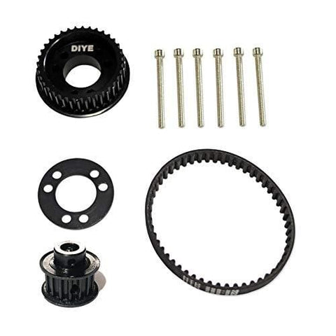 36 Teeth Drive Pulley Kit Flywheel Parts 12mm Belt Motor Gear Bolts Retainer DIY for 83mm 90mm 97mm 100mm Wheels Electric Skateboard