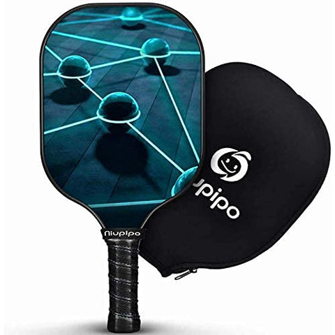 niupipo Pickleball Paddle, Composite Pickleball Racket Polypropylene Honeycomb Core Fiberglass Face Ultra Cushion 4.5In Grip 8.1oz with Pickleball Paddles Cover, USAPA Pickleball Paddle, Blue…