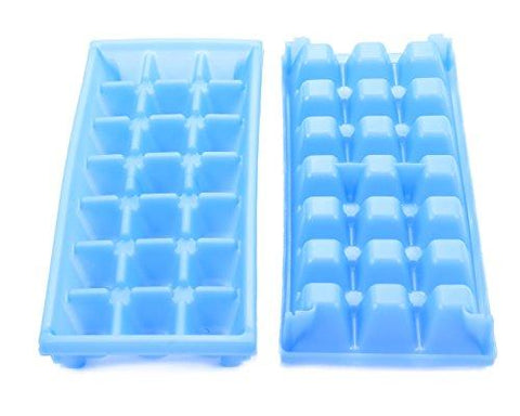 Camco Blue Stackable Miniature Ice Cube Tray for Mini Fridges, RV/Marine, Dorm Small Freezers, (2 Pack) (44100)