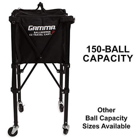 Gamma Sports EZ Travel Cart Pro 150 Ball Hopper, Black [product _type] Gamma Sports - Ultra Pickleball - The Pickleball Paddle MegaStore