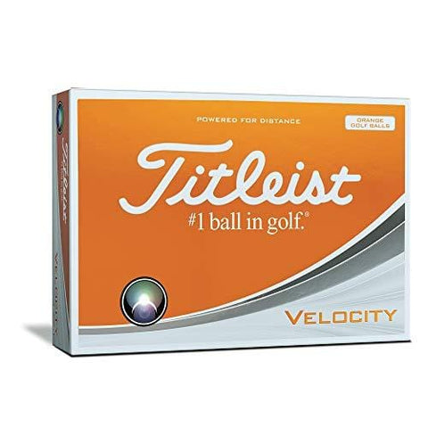 Titleist Velocity Golf Balls, Orange (One Dozen)