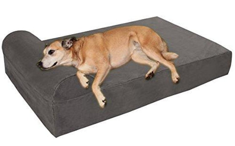 Big Barker 7" Orthopedic Dog Bed with Pillow-Top (Headrest Edition) | Dog Beds Made for Large, Extra Large & XXL Size Dog Breeds | Removable Durable Microfiber Cover | Made in USA
