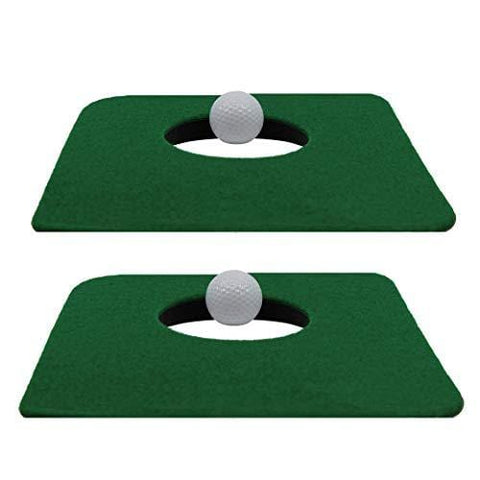 Upstreet Putting Mat for Indoor Golf Cup - Includes Two Indoor Putt Mats and Two Training Balls