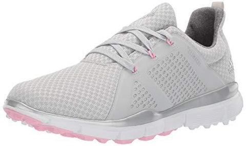 adidas Womens Climacool CAGE Golf Shoe Grey one/Silver Metallic/True Pink 5 M US [product _type] adidas - Ultra Pickleball - The Pickleball Paddle MegaStore