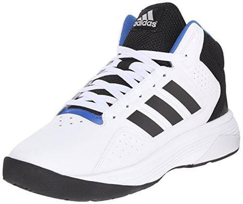 adidas NEO Men's Cloudfoam Ilation Mid Basketball Shoe,White/Black/Metallic Silver,10 M US