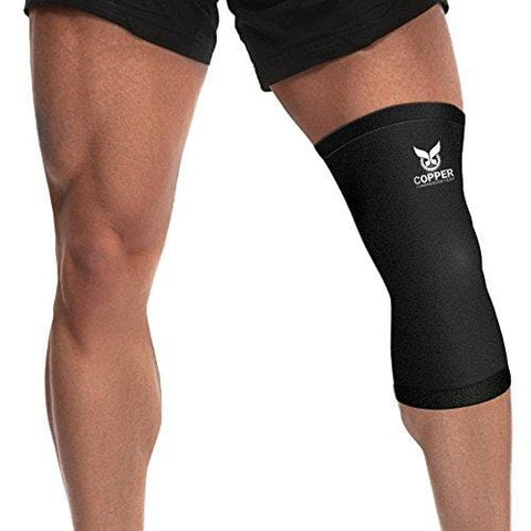 Copper Recovery Knee Sleeve/Knee Brace - #1 Premium FIT Copper Knee Compression Sleeve - 100% Guaranteed Support Wrap/Sleeve/Stabilizer for Women and Men - 1 Sleeve (Large - Single)
