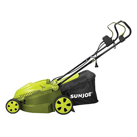 MJ402E Mow Joe 16-Inch 12-Amp Electric Lawn Mower + Mulcher