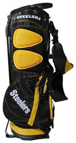 Team Golf NFL Pittsburgh Steelers Fairway Golf Stand Bag, Lightweight, 14-way Top, Spring Action Stand, Insulated Cooler Pocket, Padded Strap, Umbrella Holder & Removable Rain Hood