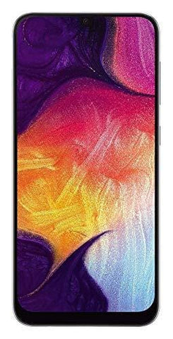 Samsung Galaxy A50 (64GB, 4GB RAM) 6.4" Display, 25MP, Triple Camera, Global 4G LTE Dual SIM GSM Factory Unlocked A505G/DS (International Model w/ 64GB MicroSD Bundle) (White)