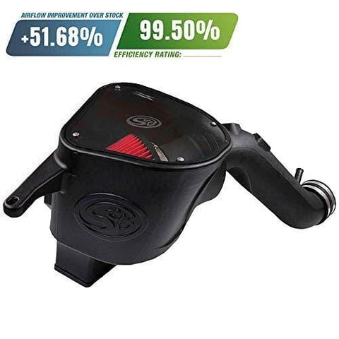 S&B Filters 75-5092 Cold Air Intake For 2010-2012 Dodge Ram Cummins 6.7L (Oiled Cleanable, 8-ply Cotton Filter)