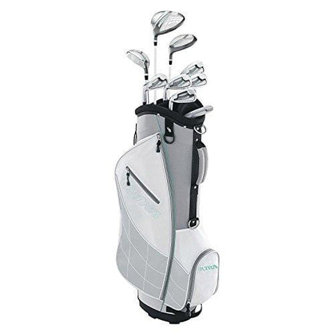 Wilson Ultra Womens Left Handed Complete Golf Club Set with Cart Bag, Gray Mint