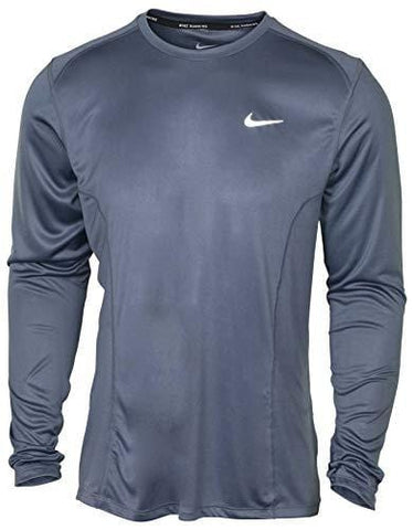 Nike Mens DF Miler Long Sleeve NFS Running Shirt Armory Blue 905290-498 Size Large
