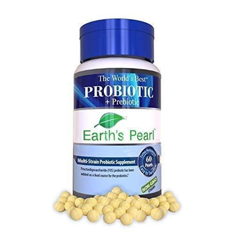 60 Day Supply - Earth's Pearl Probiotic & Prebiotic - More Effective Than Capsules - Advanced Digestive and Gut Health for Women, Men and Kids - Billions of Live Cultures