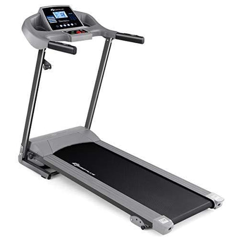 Goplus 2.25HP Electric Folding Treadmill with Incline, Walking Running Jogging Fitness Machine with Blue Backlit LCD Display for Home & Gym Cardio Fitness (Black Jaguar Ⅳ - Updated)