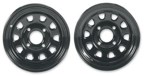 ITP Delta Steel Black Wheel with Machined Finish (12x7"/4x156mm)