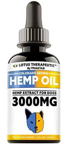 TRUAZTA Hemp Oil for Dogs & Cats Pain Relief & Dog Anxiety Relief - Natural Hemp Oil for Pets - Stress Relief Essential Oil and Anxiety Relief Supplements - 3000 mg