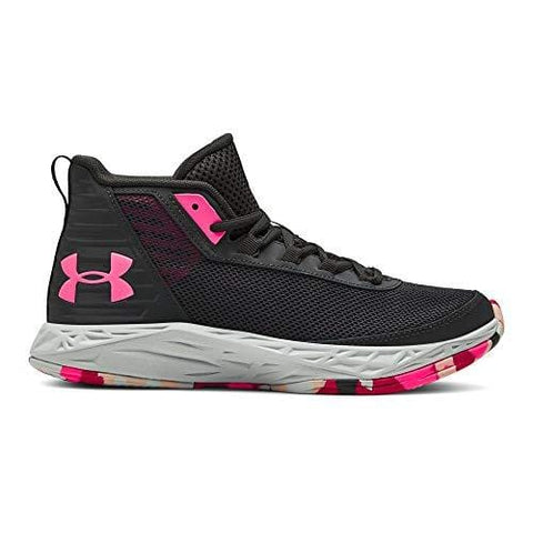 Under Armour Girls' Grade School Jet 2018 Basketball Shoe, Jet Gray (100)/Mojo Pink, 4.5 M US Big Kid
