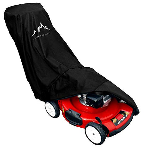 Himal Lawn Mower Cover - Heavy Duty 600D Polyester Oxford Waterproof, UV Protection Universal Fit with Drawstring & Cover Storage Bag
