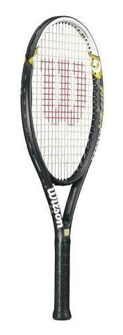 Wilson Hyper Hammer 5.3 Strung Adult Recreational Tennis Racket (Black/White, 4 1/2)