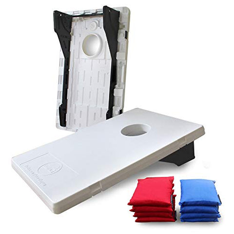 Driveway Games EZ Carry Portable All-Weather Cornhole Set Travel Corn Toss Boards & Regulation Bean Bags