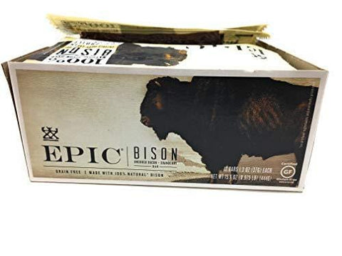 Epic Provisions, Bar Bison Bacon Cranberry Sleeve, 1.5 Ounce, 12 Count