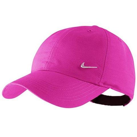 NIKE Girl's H86 Metal Swoosh Hat Lethal Pink/Silver 405043-635 (One Size)