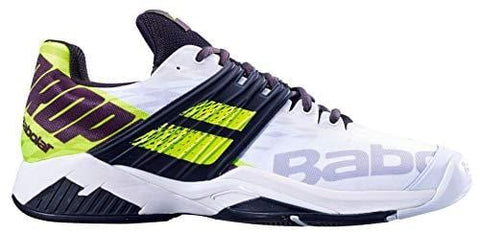 Babolat Men's Propulse Fury All Court Tennis Shoes, White/Fluorescent Aero (9 US)