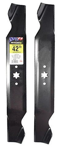MaxPower 561548B 2-Blade Set for 42 Inch Cut MTD/Cub Cadet/Troy Bilt Replaces 42-04126, 742-04308, 742-0616 and Many Others