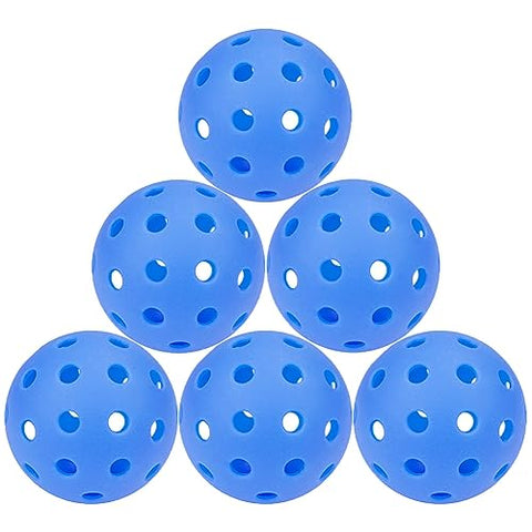 Spunspon 6 Packs Sports Outdoor Pickleballs -40 Pickleball Balls - USA Pickleball Balls (USAPA) Approved - Official US Open Ball (Deep Blue)