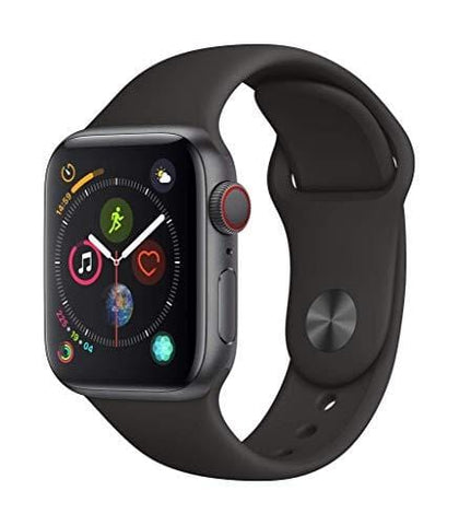 Apple Watch Series 4 (GPS + Cellular) (Renewed) (Black Sport, 44mm)