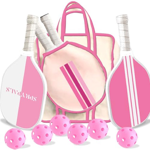 Pickleball Bag Pickleball Paddles Set USAPA Approved,Durable Fiberglass Surface Lightweight and Durable, Pickleball Bag, 4 Pickleball Balls, 2 Fiberglass Pickleball Paddles- Perfect for Beginners