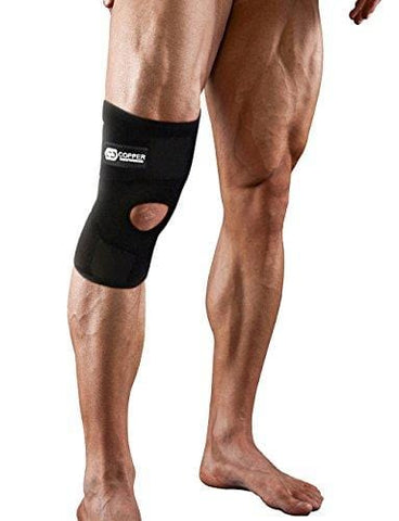 Copper Compression Extra Support Knee Brace. Highest Copper Content Guaranteed. Best Adjustable Copper Infused Fit Knee Brace. Open Patella Stabilizer Neoprene Sleeve for Sprains and Injury Recovery