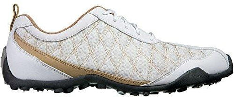 FootJoy Ladies Summer Series Golf Shoes 98847 White/Tan Womens 8 Medium [product _type] FootJoy - Ultra Pickleball - The Pickleball Paddle MegaStore