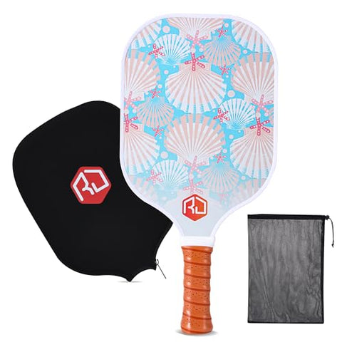RaE jessiE Pickleball Paddle,Carbon Surface Lightweight Pickleball Racket with Portable Paddle Cover, Polypropylene Honeycomb Core,Gifts for Women