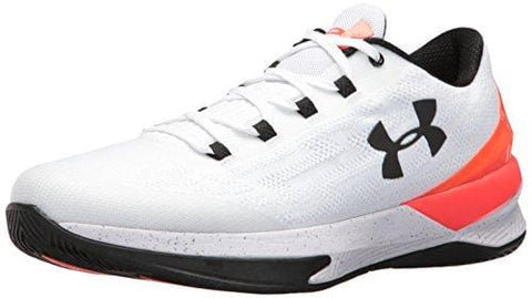Under Armour Men's Charged Controller Basketball Shoe, White (100)/Phoenix Fire, 12